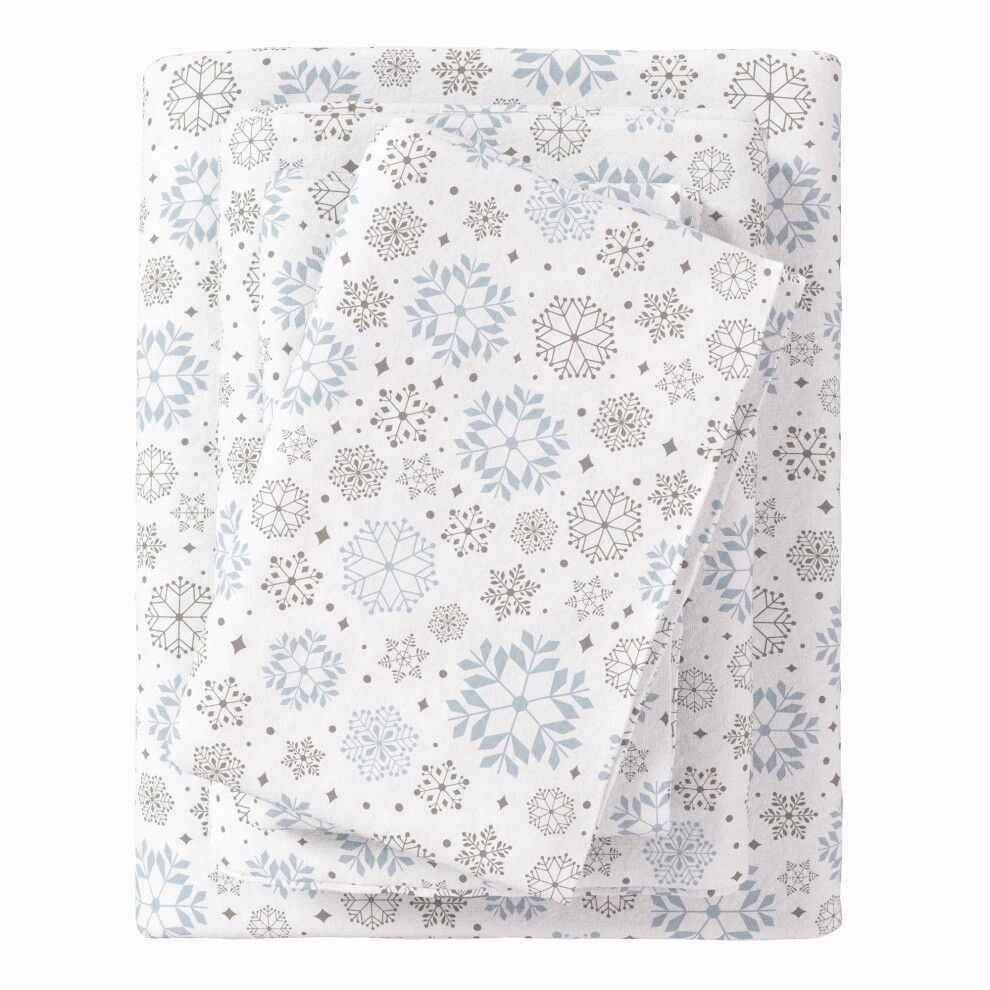 Parure de lit en flanelle Great Bay Home pour lit double - 100 % coton turc doublement bross    - Parure de lit d'hiver 3 pi   ces ultra douce et con