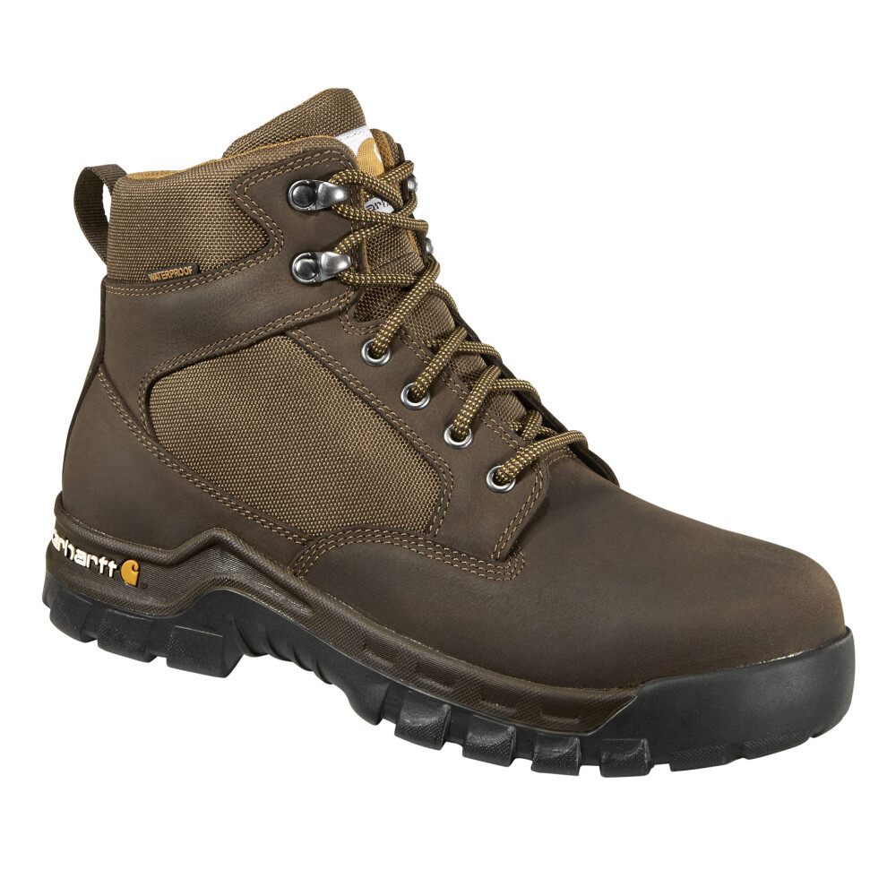 Carhartt Men's Rugged Flex WP 6"""" Steel Toe Work Boot  Chocolate Brown Oil Tanned - 9 M