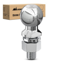 Nilight 2-5/16-tommer diameter krom trailer hitch ball 15 000 lbs 1-1/4 x 2-5/8-tommer skaft universal fit grå 2 års garanti
