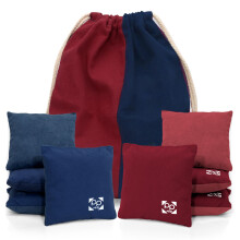 Play Platoon Professional Cornhole Bags - Set of 8 Regulation All Weather Two Sided Improved Bean Bags for Pro Corn Hole Game - 4 Burgundy & 4 Navy B