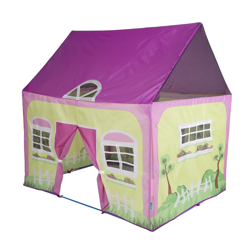 Pacific Play Tents 60601 Kids Cottage Play House  Play Tent for Indoor / Outdoor Play - 50"""" x 40"""" x 50""""-image-OPC-PGT7MVD-NEW