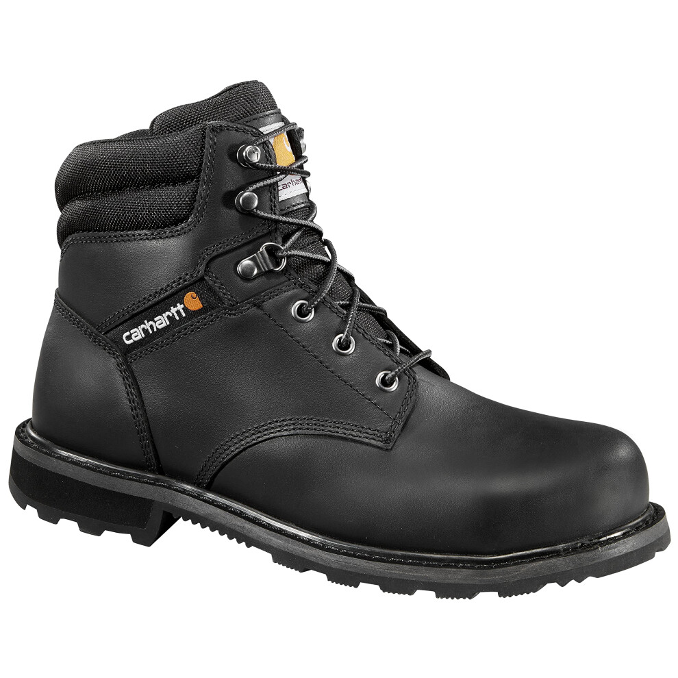 Carhartt Men's Traditional Welt 6"""" Steel Toe Work Boot Construction  Black Oil Tanned  8