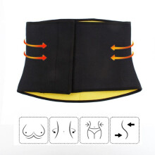 (schwarz -XL) Plus Size Taillentrainer Body Shaper Bauch Schlankheitsgürtel Bauchfettverbrennungsgürtel