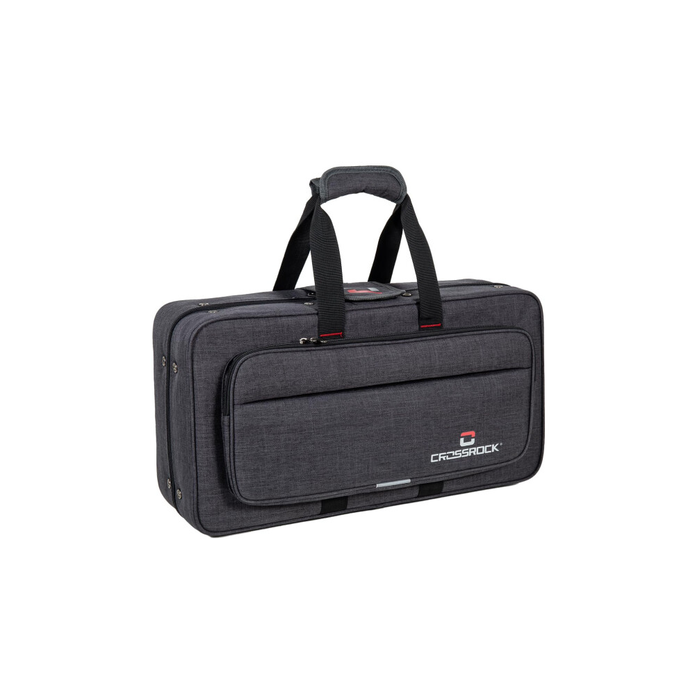 Rossrock Custodia Leggera In Schiuma Per Tromba Sib | Tessuto Oxford Grigio Scuro (Dark Grey), Cinghie Rimovibili, Tasca Frontale – Custodia Rettangolare Resistente-image