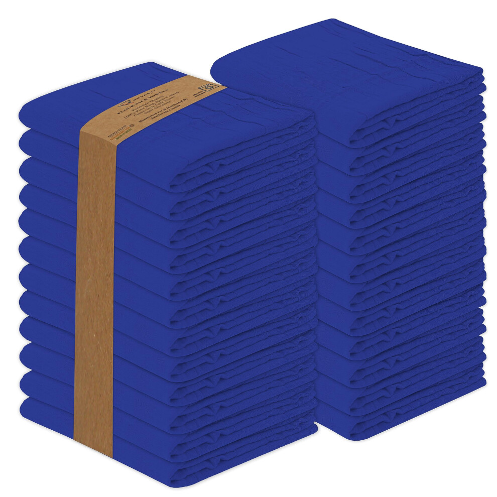 Ruvanti Mehlsackt Cher, 24Er-Pack, 71,1 X 71,1 Cm, 100 % Baumwolle, Geschirrtuch, Wiederverwendbar, Maschinenwaschbar, Saugf Hig, Bartowels Sp-image