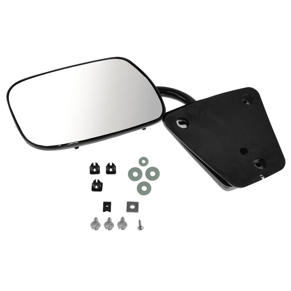 Trq Mirror Without Convex Glass With Cover Compatible With 73-91 Chevrolet Gmc Gm1320223 Black 191213066058