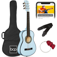 Best Choice Products 30 Zoll Akustikgitarre für Kinder, All-in-One-Starter-Set für Anfänger, mit Gurt, Etui, zusätzlichen Saiten, Rosetteneinlage