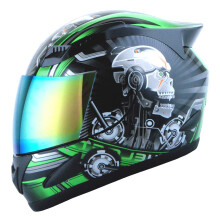 1Storm motocyklov integr lna prilba na mechanika, lebka zelen