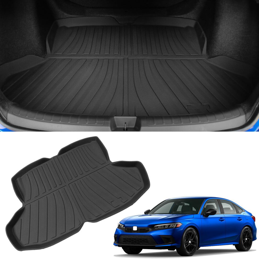 Powoq Tpe Trunk Mat Compatible With 2022-2025 Honda Civic Sedan Cargo Liners All Weather Cargo Mat Trunk Liner Replacement For 2022 2023 2024 2025 Hon 754631883432