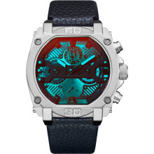 Montre - POLICE - Norwood PEWJF2226802 - Acier inoxydable - Cadran Bleu - Bracelet Cuir Noir