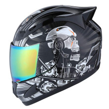 1Storm motocyklov integr lna prilba mechanik Skull - t novan zorn k cierna