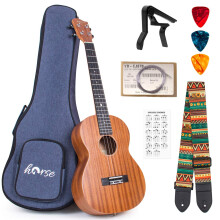 Baritone ukulele 30 tommer professionel musikinstrument ukelele til voksne heste uke begynderkit m/gig taske stropp oem strenge hawaiian guitar u