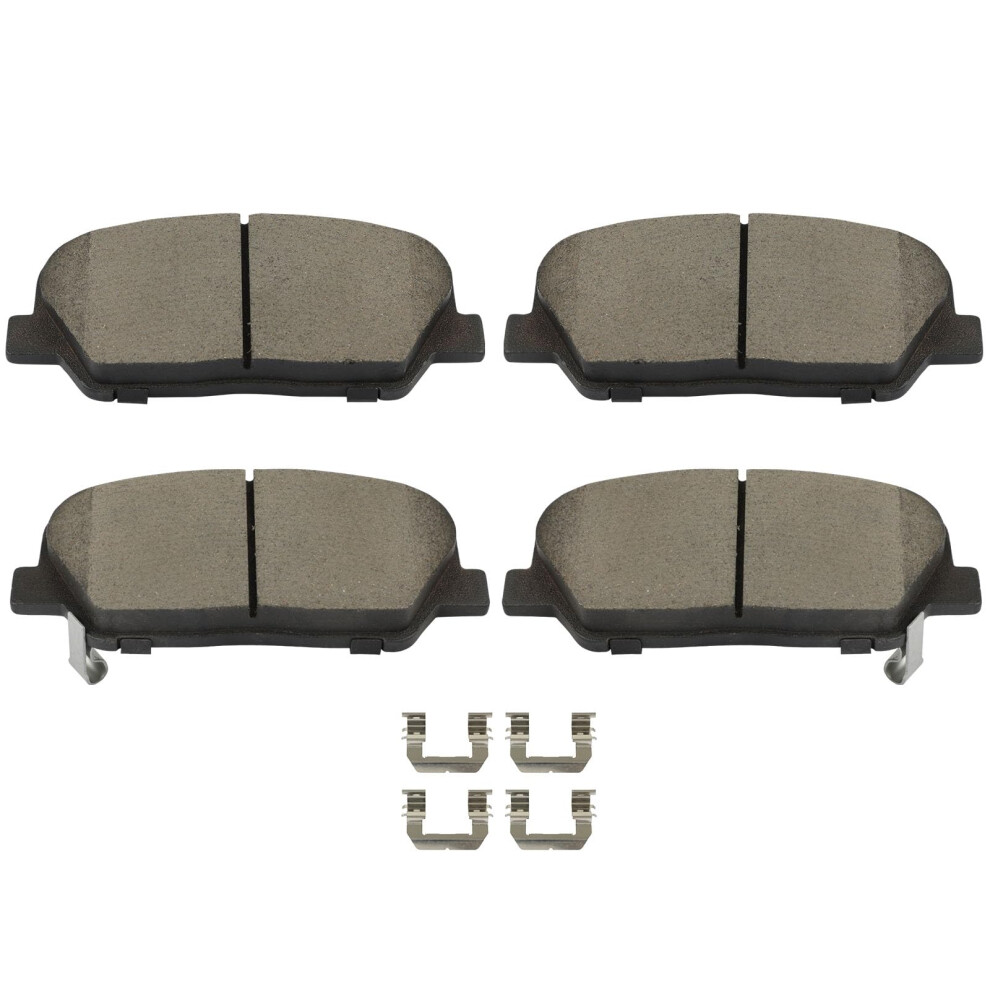 Scitoo D1413 Ceramic Brake Pads Sets Front W/Hardware Replacement For Hyundai For Genesis Coupe 2010-2016 For Hyundai For Veloster 2013-2016 For Kia F 198519876398