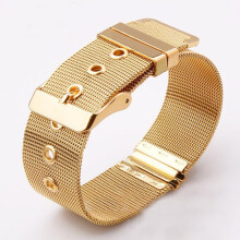 (goud -14mm) 14/16/18/20/22/24mm Verstelbare Horlogeband Horloge Srtap Roestvrij Stalen Horlogeband