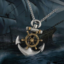 (zilver) Herenpersoonlijkheid Creatief Piratenschip Ankerhanger Cadeau Casual Retro Ketting Sieraden