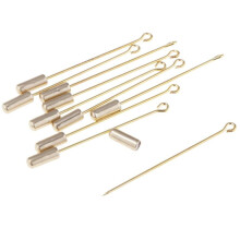 (Goud -5 cm) 10 ST 5 cm Cilinder Lijm op Pad Revers Stok Pin Koppeling Boutonniere Pin