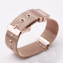 (rosé goud -22 mm) 14/16/18/20/22/24mm Verstelbare Writst Horlogeband Horloge Srtap Roestvrij Stalen