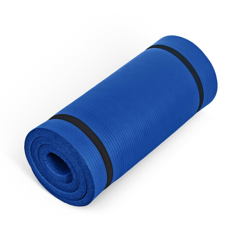 CAP High Density Exercise Mat with strap  74""""x24""""x1 - Blue