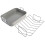 Gibson Home Oster Greystone Τηγάνι 2 τεμαχίων από ανθρακούχο χάλυβα με σχάρα σε γκρι χρώμα 2