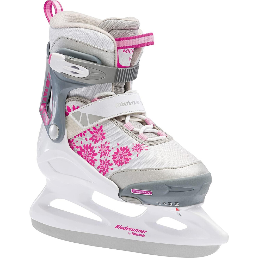 Bladerunner Ice by Rollerblade Micro Ice Girls Junior Adjustable Pink and White Ice Skates