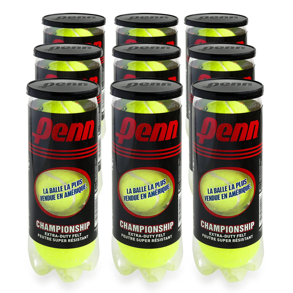 Penn Championship Extra-Duty Tennis Balls - 9 Cans 27 Balls