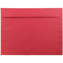 JAM PAPER 9 x 12 kirjasen värilliset kierrätyskirjekuoret - punainen kierrätetty - 100 / kpl