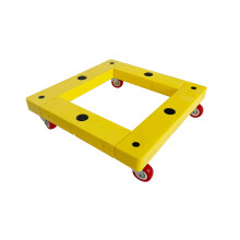 Maxworks 50698 Quadratischer M  belwagen, Umzugswagen, Ger  teroller, Gelb, 136 kg Tragkraft, 40,6 x 40,6 cm
