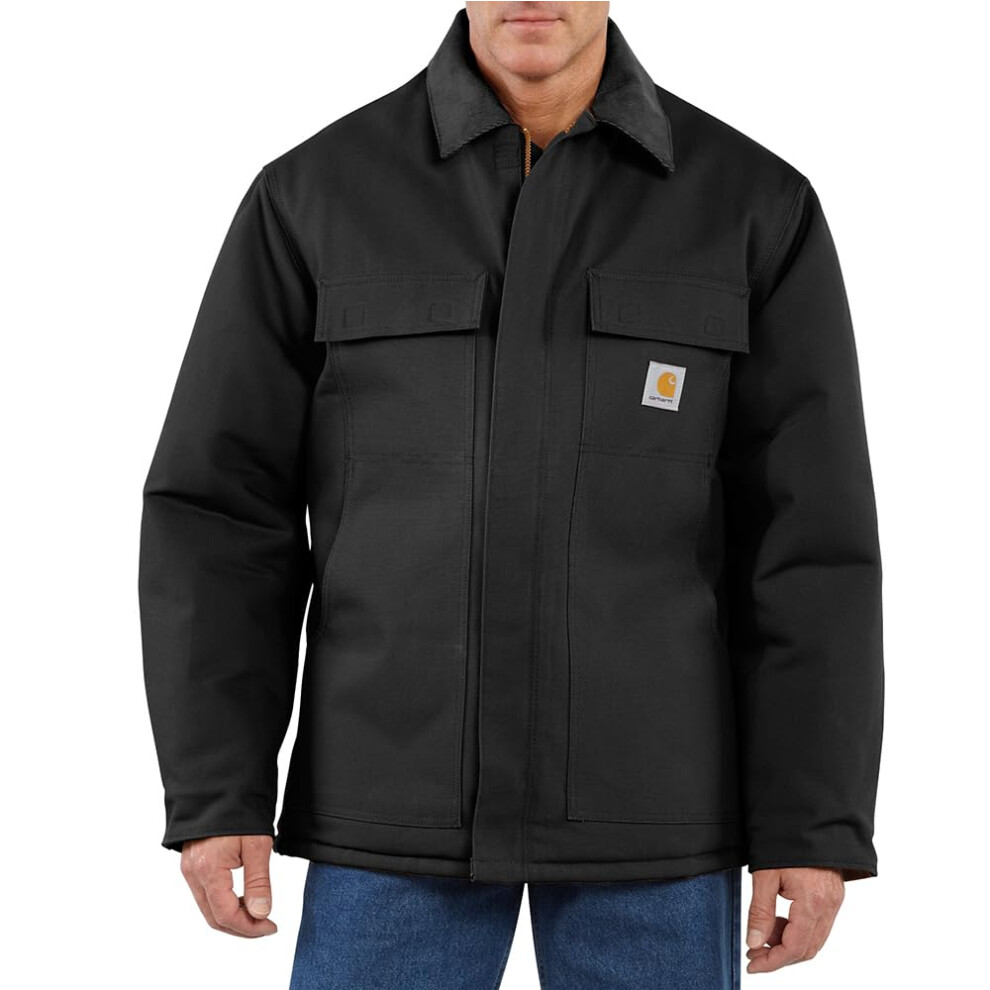 Carhartt Men's Big & Tall C003 Loose Fit Firm Duck Insulated Traditional Coat  Black