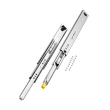 VEVOR Heavy Duty Drawer Slides 16inch 1 Pair Locking Drawer Slides 250lbs Load Capacity Side Mount Ball Bearing 3-Fold Full Extension
