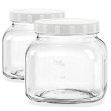 Folinstall 81 Oz/0,6 gallon lgmentes vegedny szles szj fedllel Fl gallon befottesveg savanystemny kombucha lisztes cukorhoz. 2 db nagy sa
