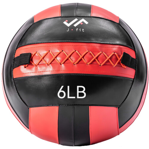 JFIT Wall Ball, 4 LB, Red/Black