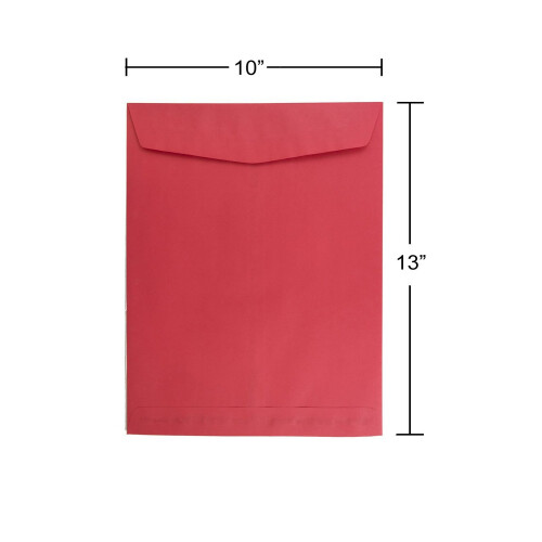 JAM PAPPER 10 x 13 ppen katalog Frgade kuvert - Rda tervunnet - 25/Pack 2