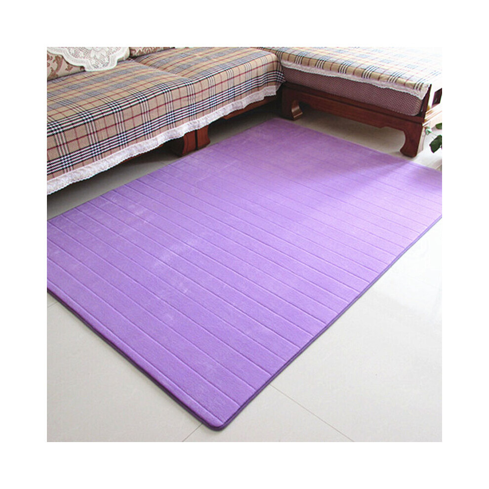(Violet, 50x80cm) Shaggy doux absorbant antidérapant tapis de bain salle de bain douche maison tapis