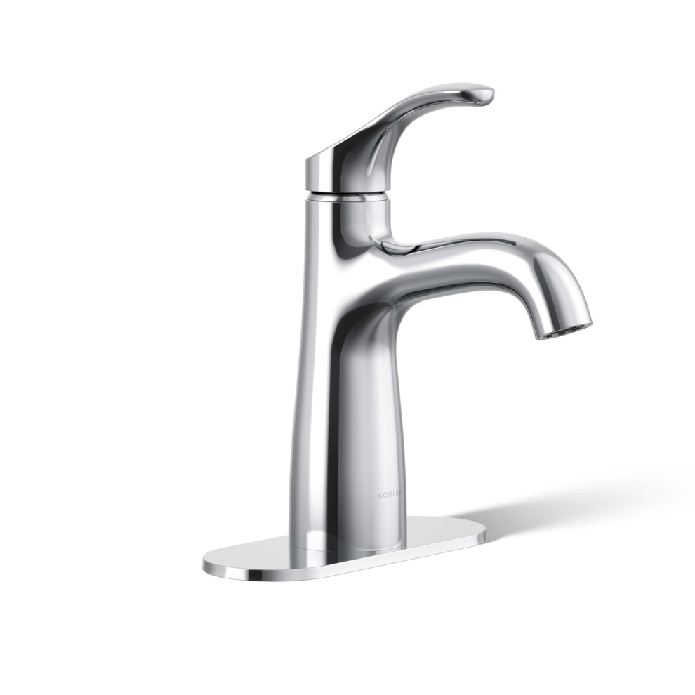 Photos - Tap Kohler 27389-4-CP Simplice Bathroom Sink Faucet 1 Hole Single-Handle Bathroom Faucets with Clicker Drain 1.2 gpm Polished Ch 