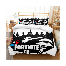 (Simple (135 x 200 cm), 15) Fortnite Literie Simple Double Dessin animé Housse de couette Housse de