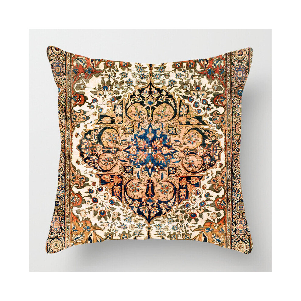 (Blanc) housse de coussin à motif exotique, taie d'oreiller, décoration de la maison