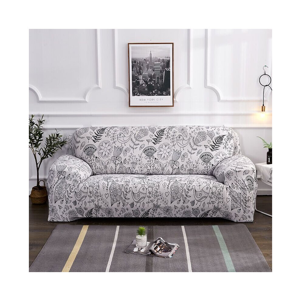 (Blanc, 1 place) Housse de canapé extensible, coussin de protection de canapé