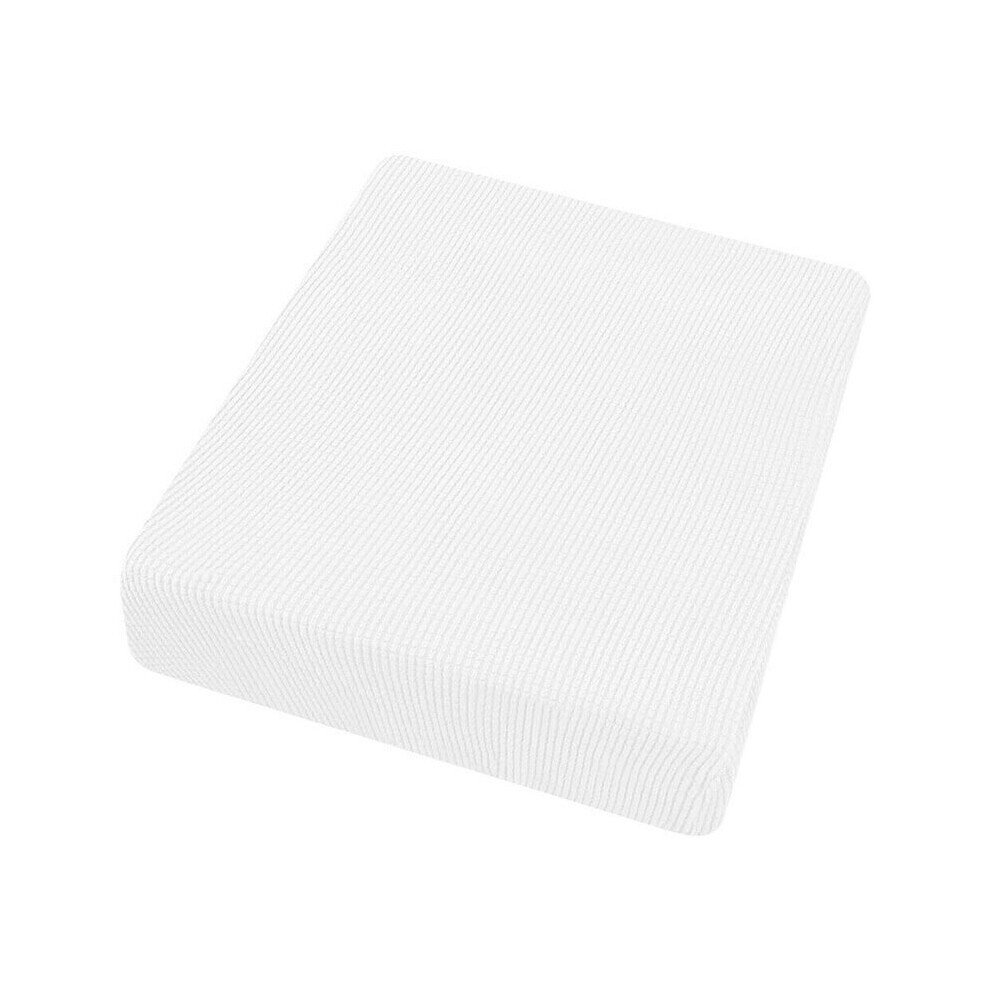(Blanc, 2 places) Housse de coussin extensible pour canapé, causeuse, protection de meubles