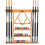 Flintar Premium Billiard Cue Rack  Solid Oak Hardwood  Direct Wall Mounting 1