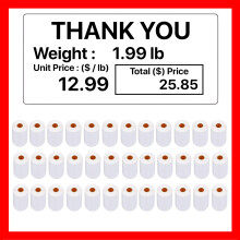 Pokanic Labels LST-8060 Thermal 36 Rolls - 19 800 Labels Printer Printing Scale Compatible with CAS LP-1000 CL-5000 CL-5500 CL-7200  Easy Weigh LS-100
