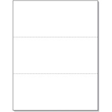 Perforated Paper Alliance Laser Cut Sheet 8.5 x 11 inch  20 lb  92 Bright - Made In The USA (3.67 & 7.33 From Bottom  500 Sheets | Ream)