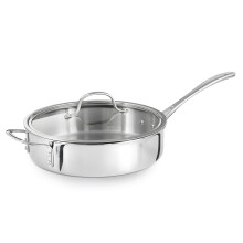 Calphalon Tri-Ply en acier inoxydable en acier     3 quart de saute avec couvercle