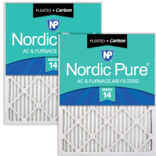 Nordic Pure 24x30x1 (23 1/2 x 29 1/2 x 3/4) Filtres     air pliss   s Merv 14 plus en carbone 2