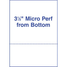 Perforated Paper Alliance Laser Cut Sheet 8.5 x 11 inch  20 lb  92 Bright - Made In The USA (3.5 From Bottom  500 Sheets | Ream)