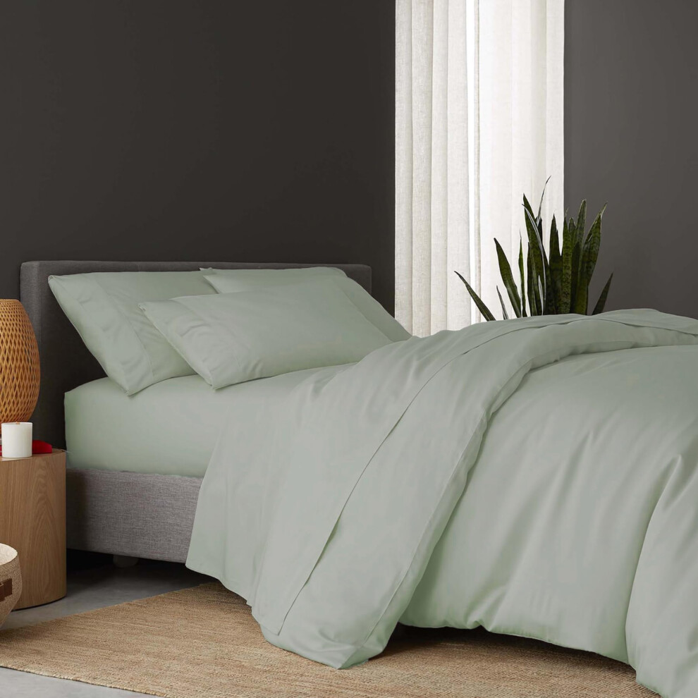 Parure de lit DOZ 100 % viscose issue de bambou biologique, douce et rafra   chissante, 1 housse de couette et 2 taies d'oreiller, 269 x 228 cm (Sa