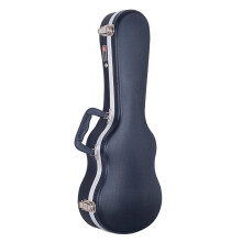 Crossrock 0-strngad konsertukulele Superltt ABS-gjuten hrt fodral i svart (CRA860CUBK)