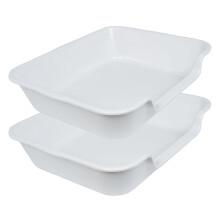 Blaucasa 2er-Pack extra große Hundetoilettenwanne (ABS-Material), Jumbo-Seniorentoiletten mit niedrigem Einstieg für mehrere Kätzchen, große Katz