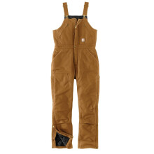 Carhartt Womens Loose Fit Washed Duck Insulated Biberall Overall, Carhartt Brown, XX-Large US