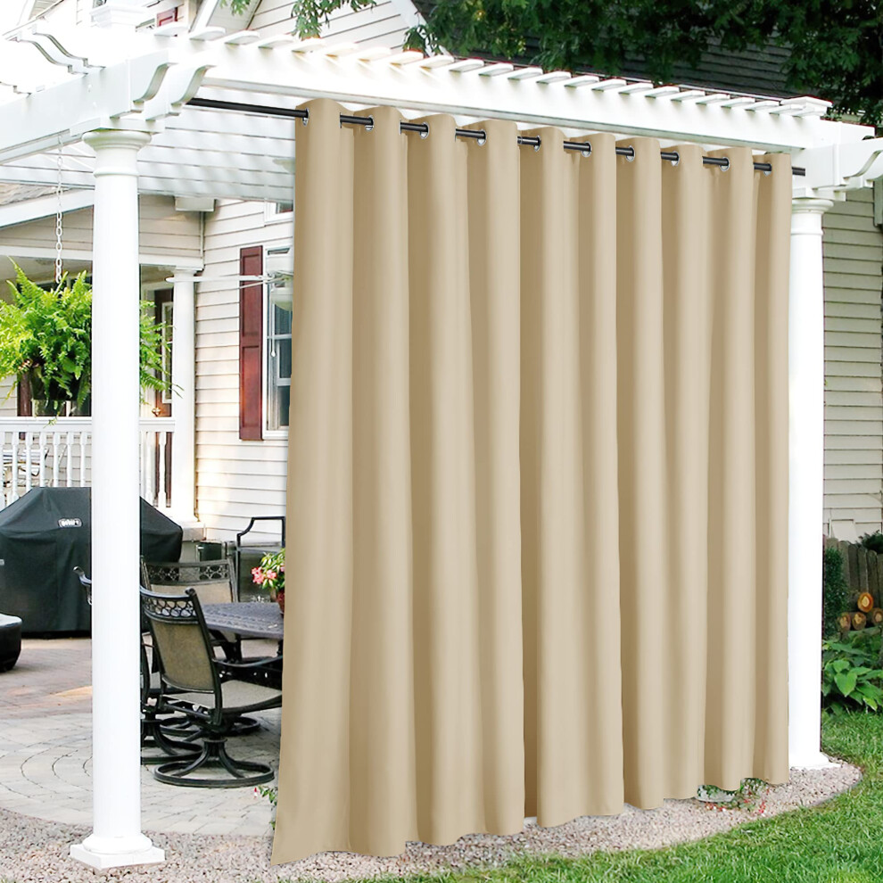 Rideaux de terrasse RYB HOME - Rideau extra large imperm   able et coupe-vent pour porche, gazebo, pergola, douche, piscine, terrasse ext   rieure, l