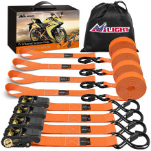 Nilight Correas de amarre con trinquete de 4500 libras, resistencia mαxima a la rotura, 1 15 correas de motocicleta resistentes con ganchos en S,